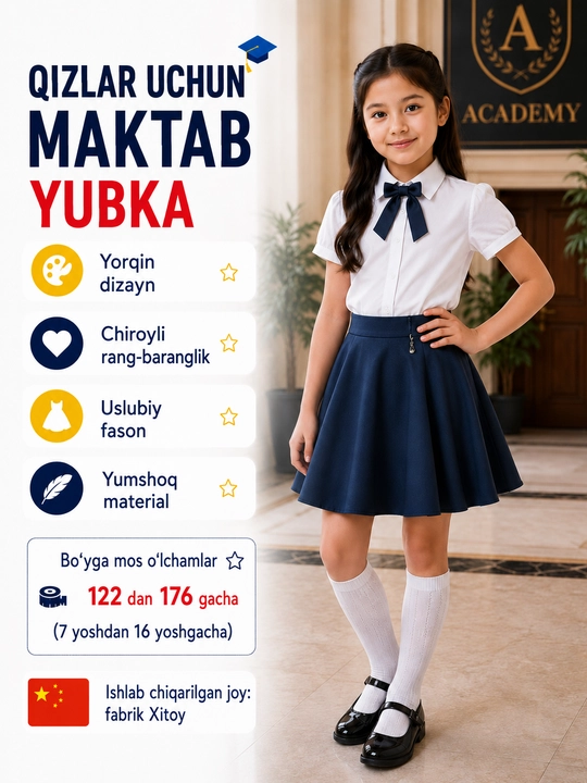 Школьная юбка для девочек, 18 видов - 