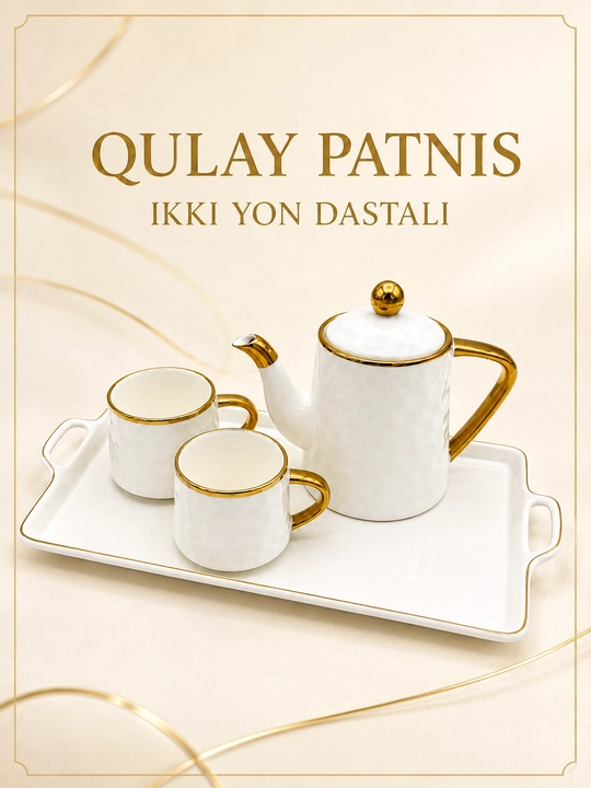 Choy va qahva servisi, choynak, 6 ta finjon, 6 ta likopcha va taglik, chinni, 14 qism
