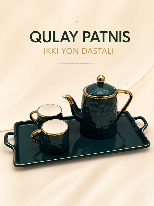 Choy va qahva servisi, choynak, 6 ta finjon, 6 ta likopcha va taglik, chinni, 14 qism