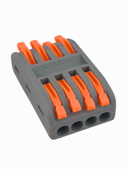 8 ta sim uchun ulash klemmasi, richagli klemnik 32A 250V, 0.08–4 mm²