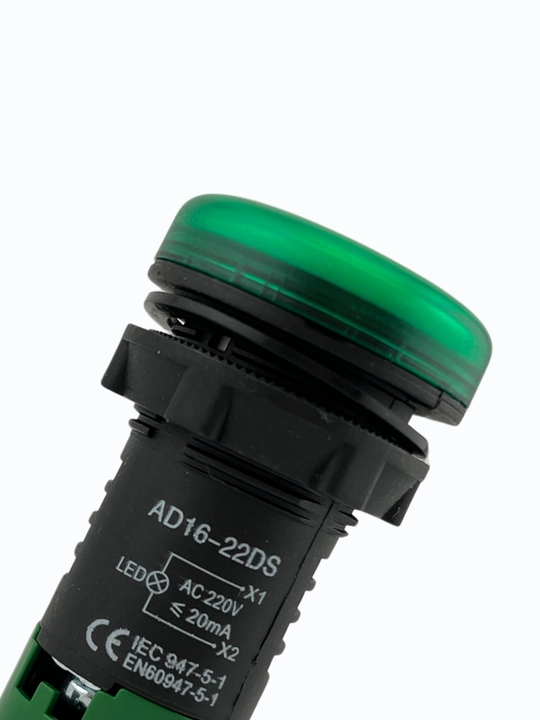AD16-22DS LED indikator, yashil, AC 220V, 22 mm