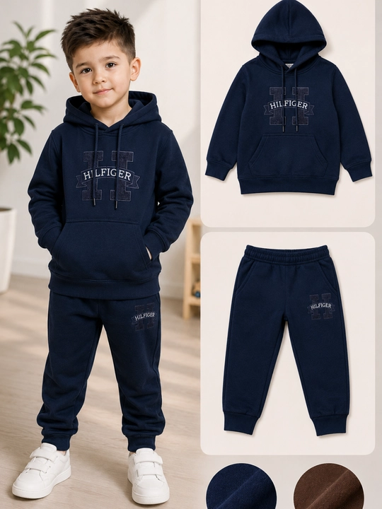 Детский спортивный костюм худи и брюки, 3-5 лет, тёмно-синий, шоколадный спортивный костюм