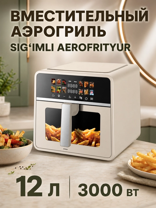 UAKEEN elektr aerogrili (10l, 12l, 14l ) - 