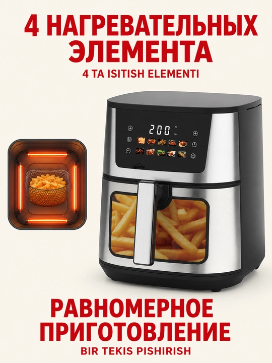 Аэрогриль электрический UAKEEN (линейка моделей 10л, 12л, 14л)