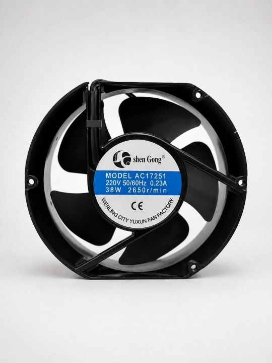 AC17251 o‘qli ventilyator, 220V, 38W, 2650 ayl/min, sanoat sovutish ventilyatori