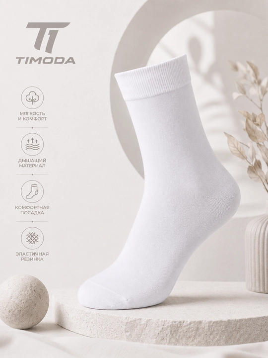 TIMODA 6025 — ayollar klassik paypoqlari, 5 juft, 38–41 o‘lcham
