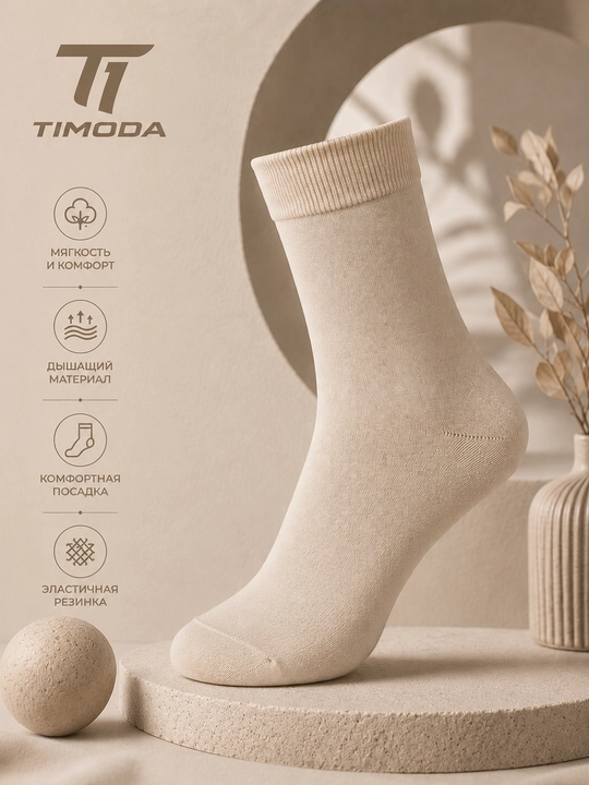 TIMODA 6025 — ayollar klassik paypoqlari, 5 juft, 38–41 o‘lcham