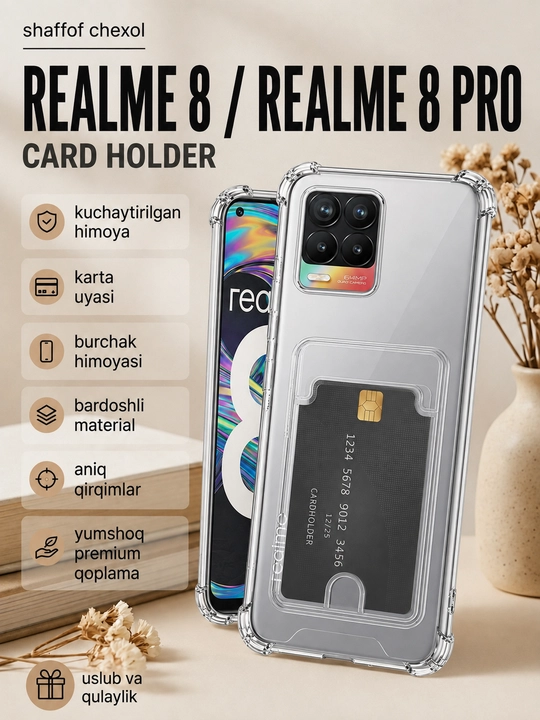 Realme 8 /Realme 8 Pro smartfoni uchun g'ilof