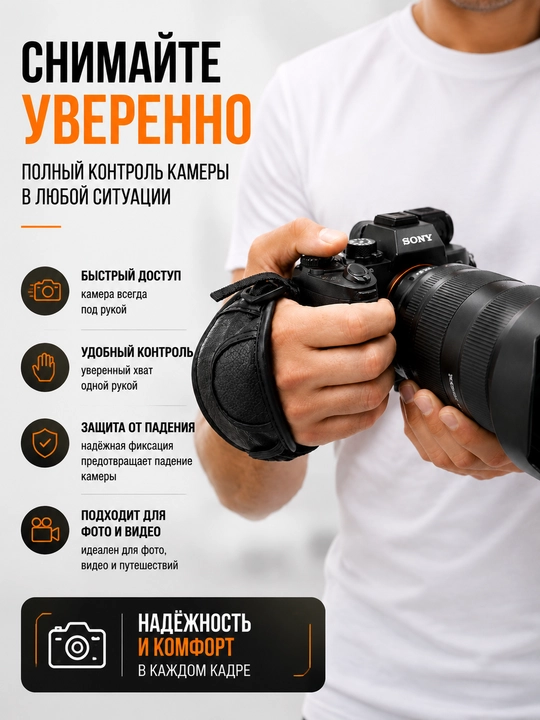 Kamera uchun ikki tomonlama ko‘krak remeni Focus Dual Strap fotograf va videograflar uchun