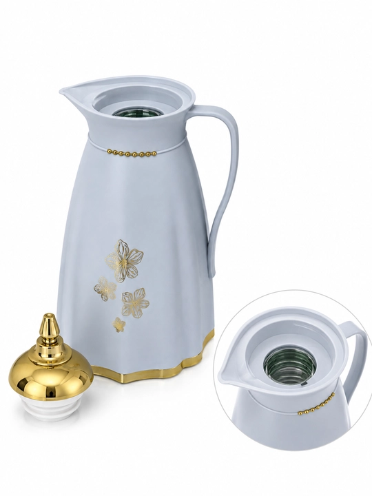 Evde Home Goods vakuumli termos choynak, 1 litr, shisha kolbali