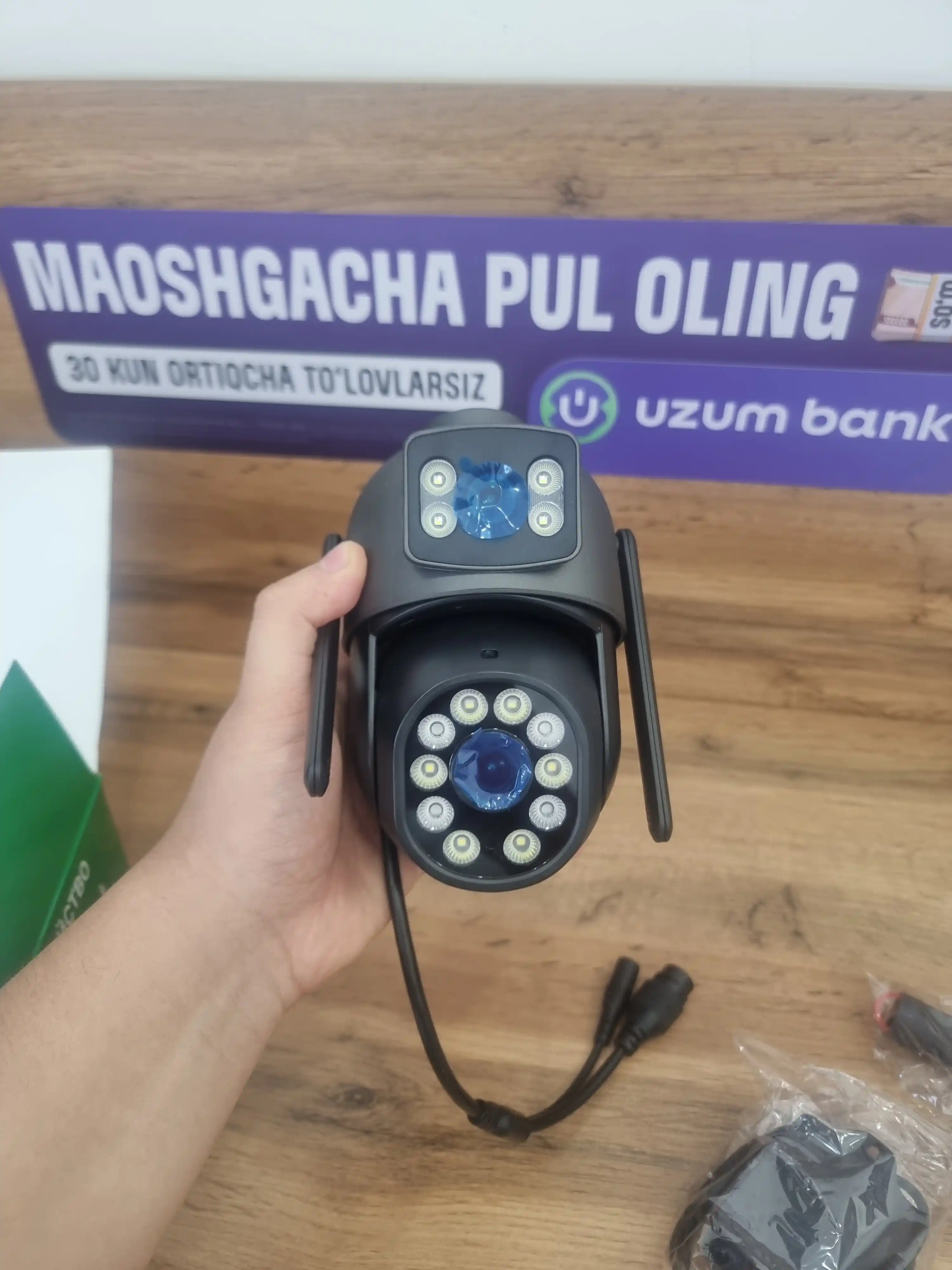 Ikki obyektivli videokuzatuv kamerasi, ko'cha uchun Wi-Fi bilan