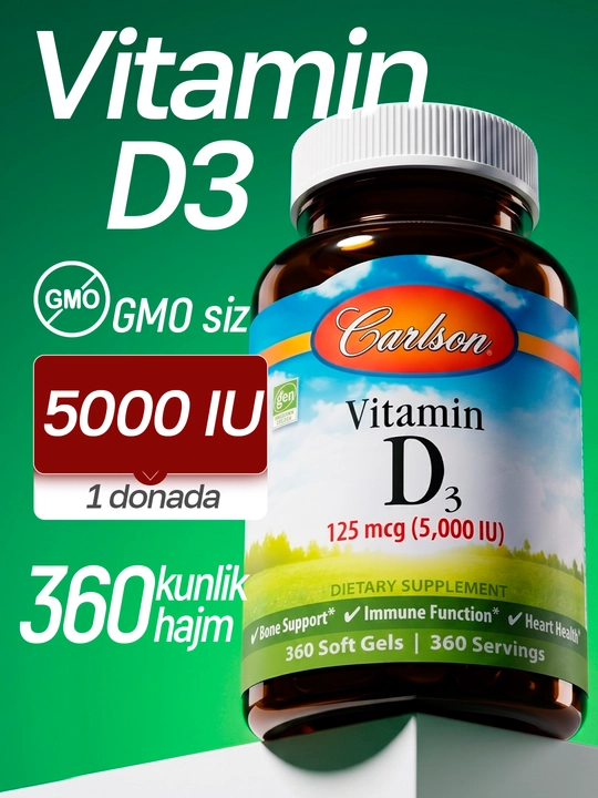 Витамин D3, Carlson, 5000 МЕ, США - 