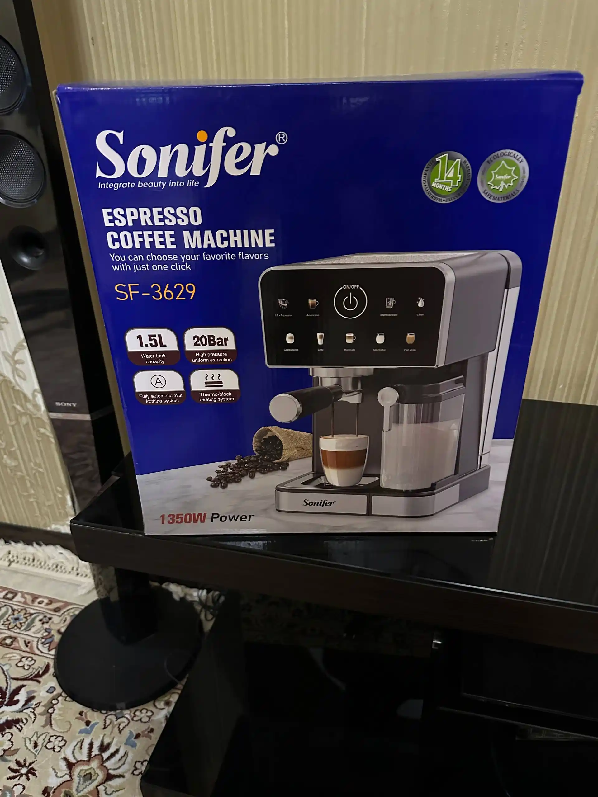 Kofe mashina Sonifer SF-2629, 1350W, 20 БАР