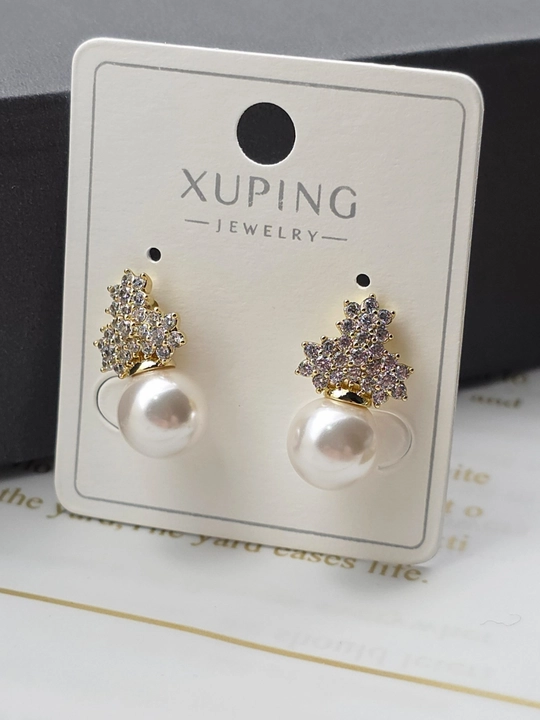 Золотого цвета серьги для женщин, бижутерия, Xuping