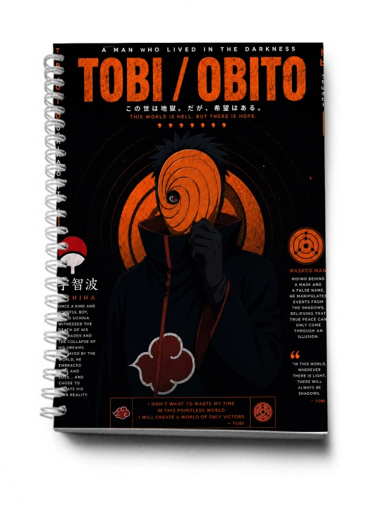 Anime Dizayinida Bloknot va Planner 2 tasi 1 da - 30 varaqli, 2 bo'limli