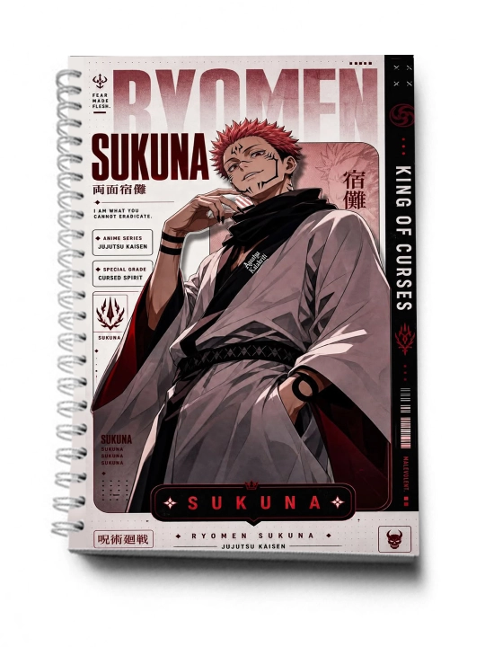 Anime Dizayinida Bloknot va Planner 2 tasi 1 da - 30 varaqli, 2 bo'limli