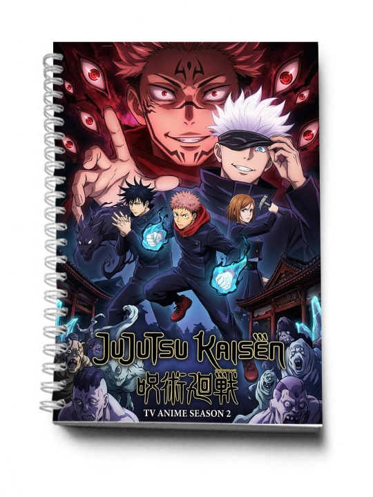 Anime Dizayinida Bloknot va Planner 2 tasi 1 da - 30 varaqli, 2 bo'limli