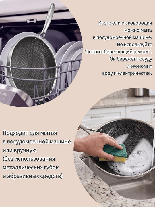 Сковорода антипригарная со стеклянной крышкой, размеры 24, 28 см
