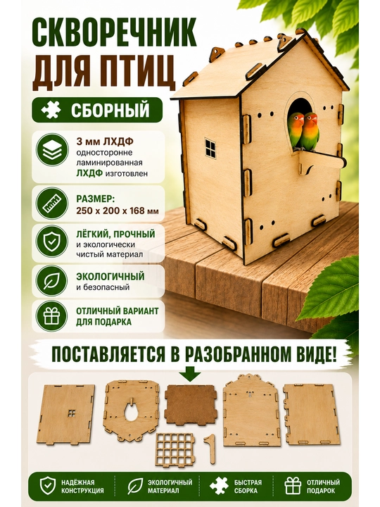 Скворечник, домик для птиц, птичий домик, птичий дом, домик для скворцов, гнездовой домик