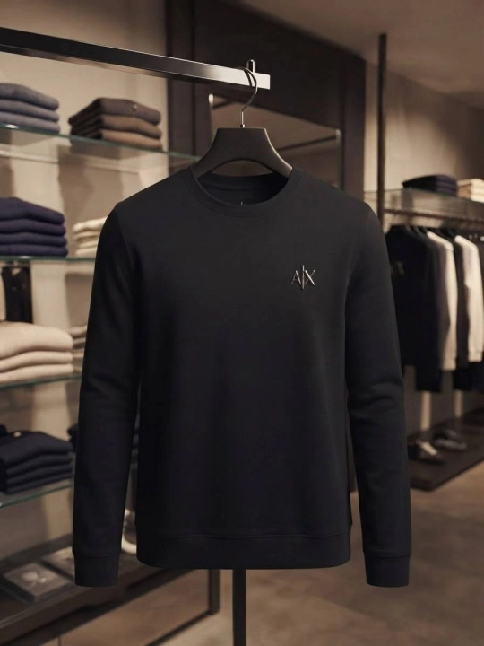 Свитер мужской Armani Exchange, черный с длинным рукавoм