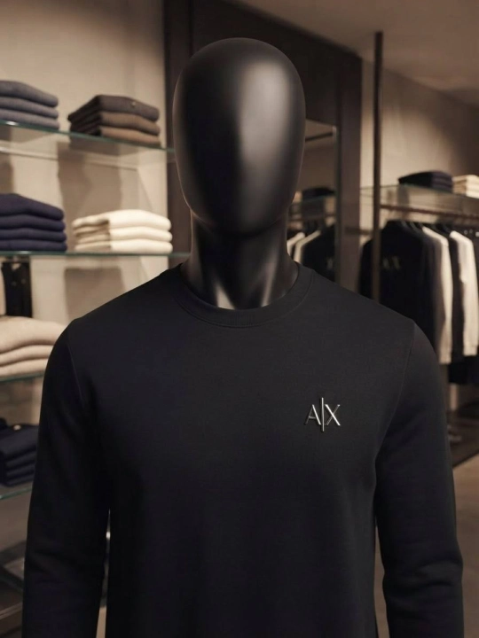 Свитер мужской Armani Exchange, черный с длинным рукавoм