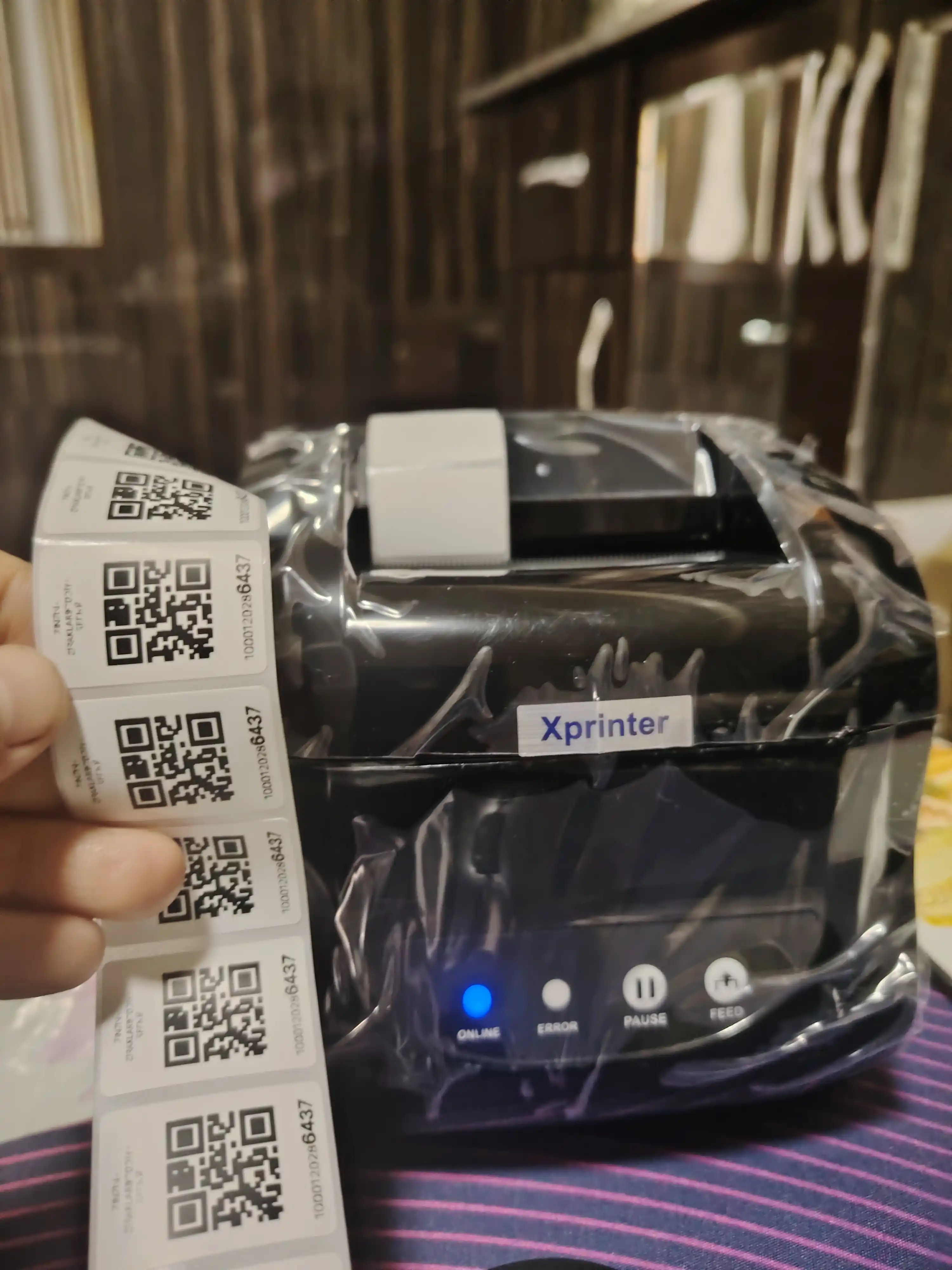 Termal yorliq va cheklar printeri Xprinter XP-365B, 80 mm, 127 mm/s USB