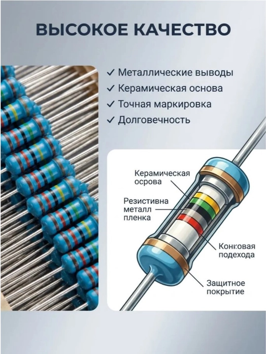 Набор резисторов в кейсе, 0.25 W, 600 шт, 30 видов, по 20 штук