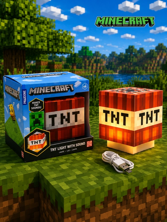 Minecraft LED tungi chiroq-fakel, dekorativ yoritgich maynkraft mario