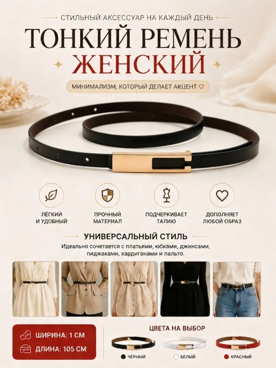 Женский ремень для одежды, ремень - 