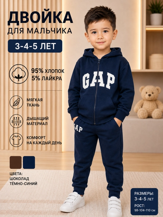 Детский спортивный костюм 3, 4, 5 лет для мальчика одежда в детский сад детский костюм