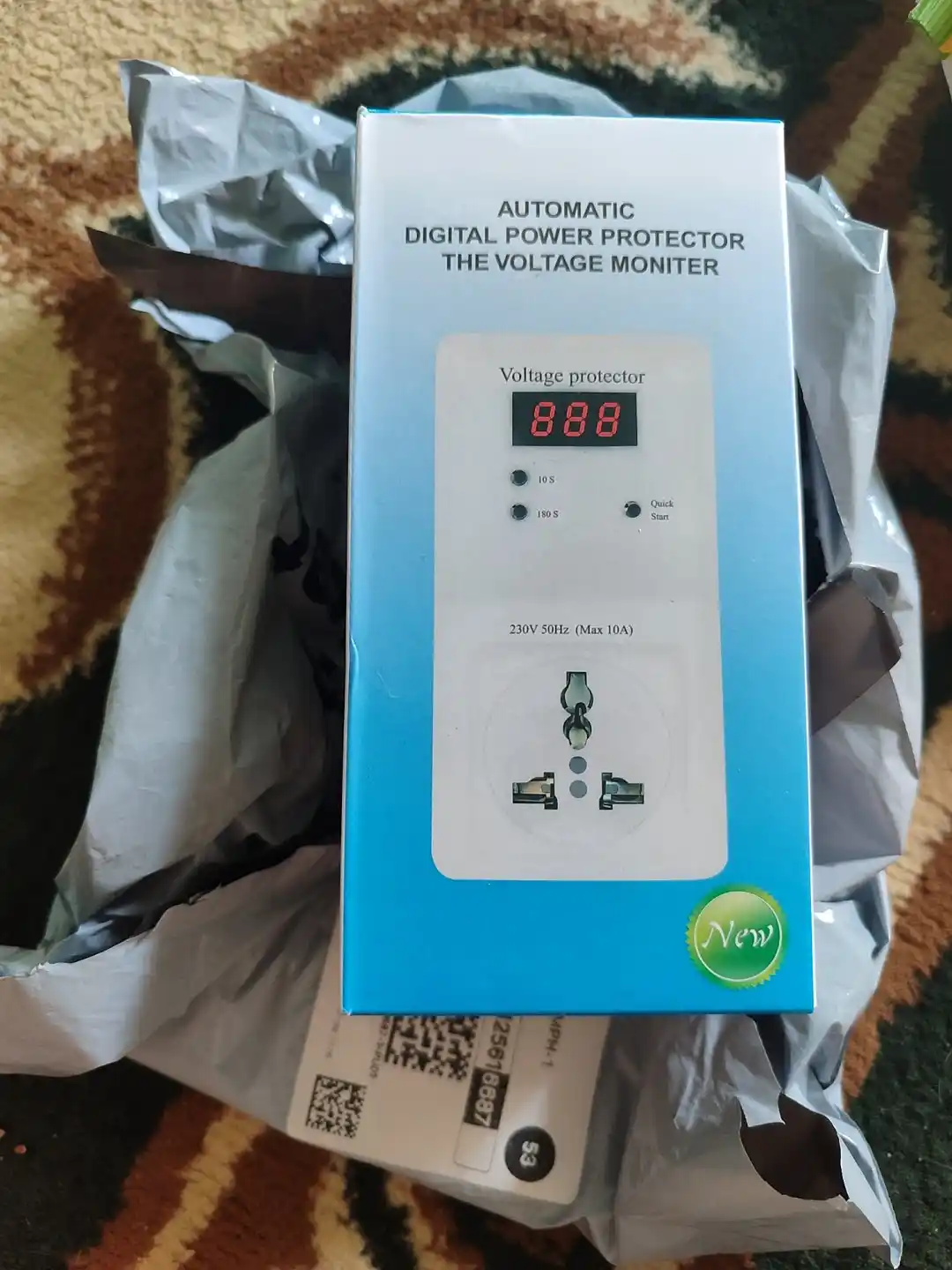 Raqamli kuchlanish himoyachisi — Voltage Protector 230V, 10A, LCD displeyli