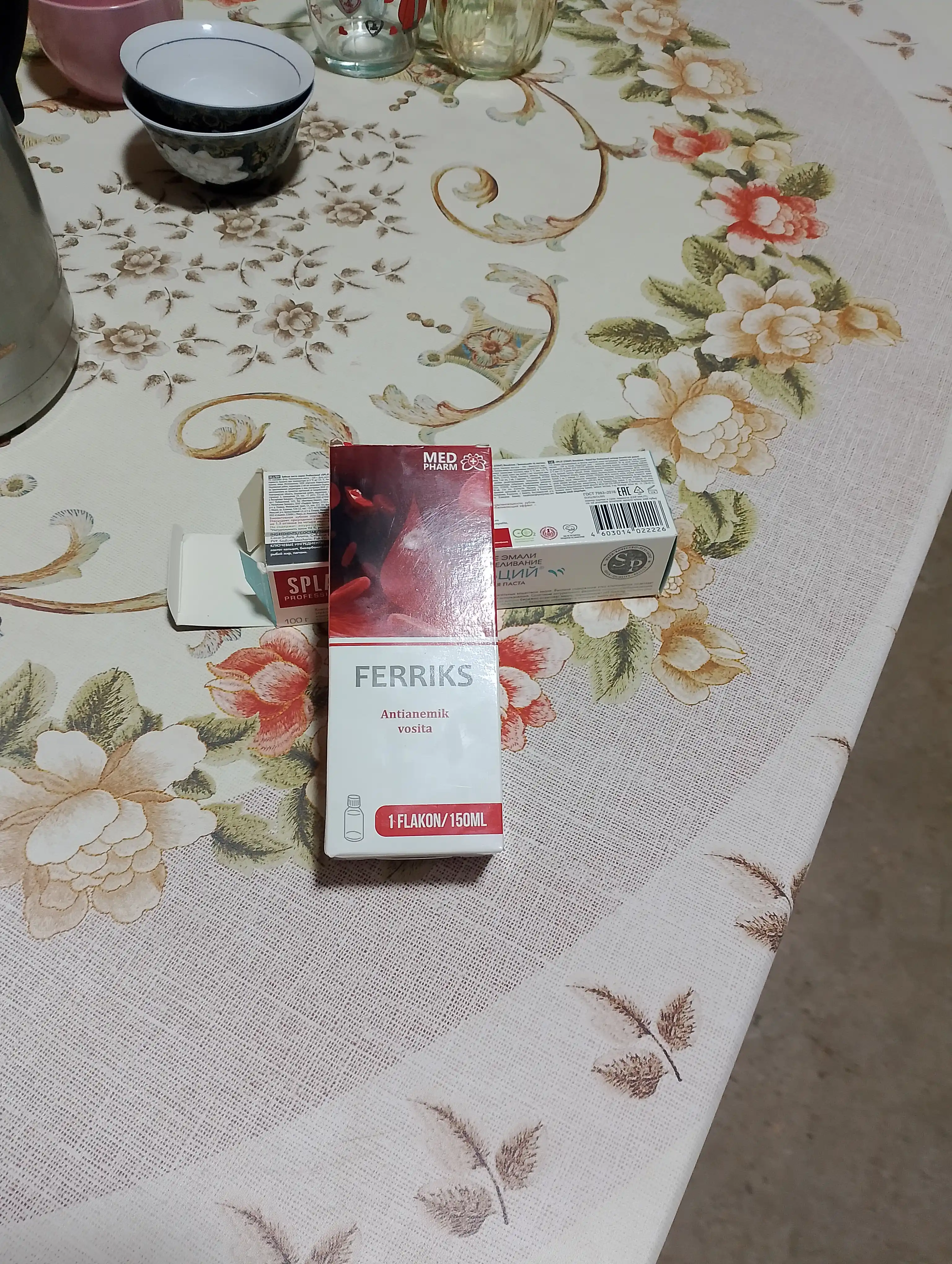 FERRIKS, qon ko‘paytiruvchi, temir va gemoglobin uchun tabiiy o‘simlikli sirop, 150 ml