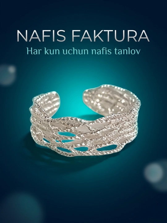 Ayollar tiara uzugi, kumush tiara, toj, 1 dona, o‘lchami sozlanadigan