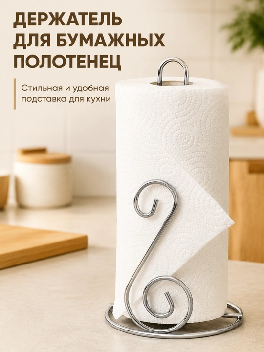 Держатель для бумажных полотенец, настольная металлическая подставка для кухни и дома