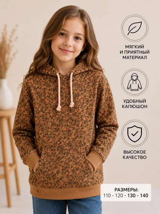Толстовка для девочки, детская толстовка - 