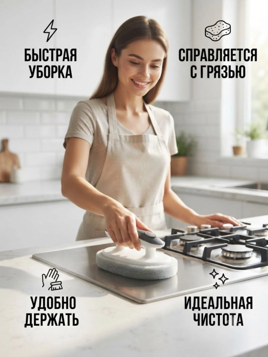 Universal tozalovchi gubka - oshxona va hammom uchun qulay vosita