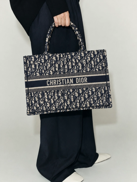 Christian Dior yozuvli ayollar Book Tote sumkasi