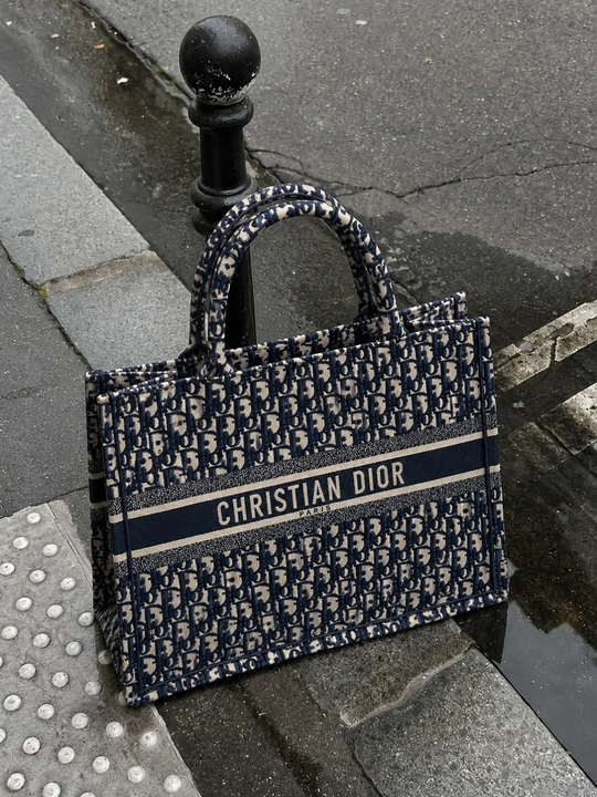 Christian Dior yozuvli ayollar Book Tote sumkasi