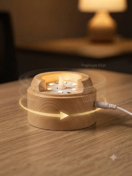 3D хрустальный шар с LED-подсветкой, вращающийся ночник для детей