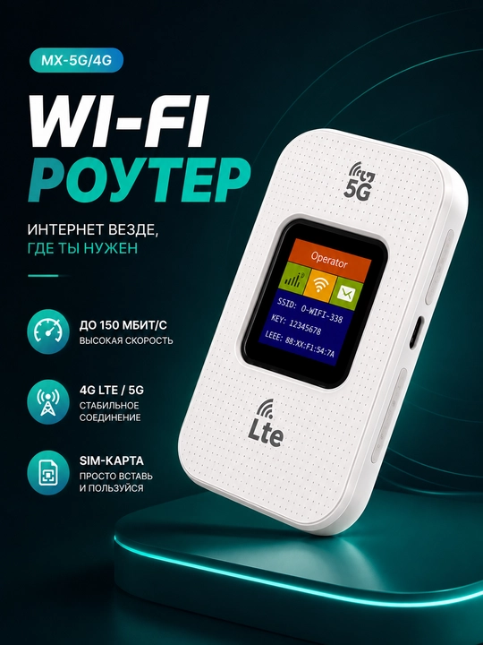 Wifi router simsiz router 4G-5G LTE Sim kartali router Sim karta router - 