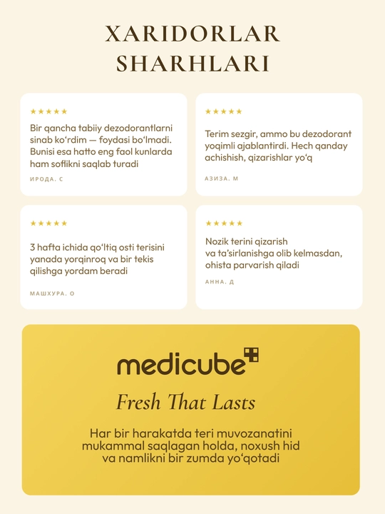 Стик дезодорант Medicube Fresh That Lasts для женщин и мужчин, от пота и запаха