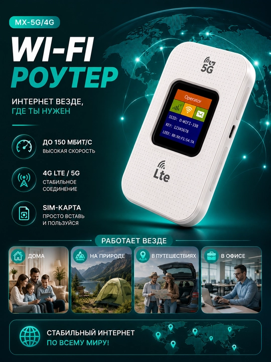 Wifi router simsiz router 4G-5G LTE Sim kartali router Sim karta router