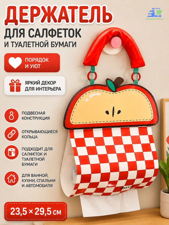 Держатель для салфеток и сухих полотенец подвесной, органайзер для кухни