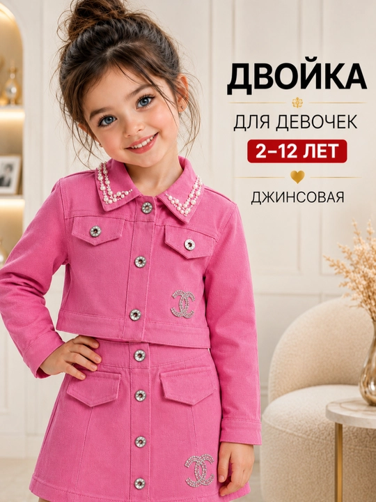 Двойка для девочек 2–12 лет, одежда для девочек, костюм для девочек, пиджак для девочек - 