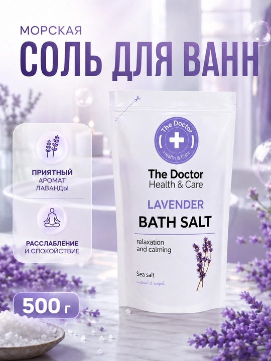 Домашний Доктор, vanna uchun tuz, 500 g - 