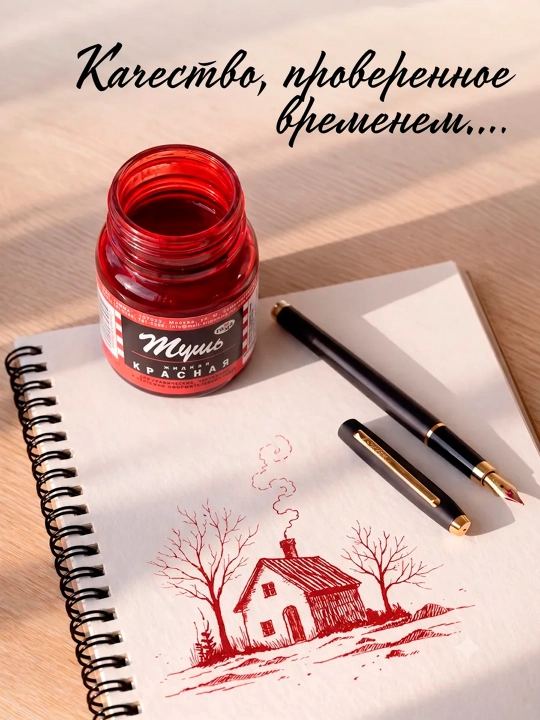 GAMMA kalligrafik Тush, ko‘k, qora va qizil ranglar, 70 ml yozuv va chizish uchun siyoh