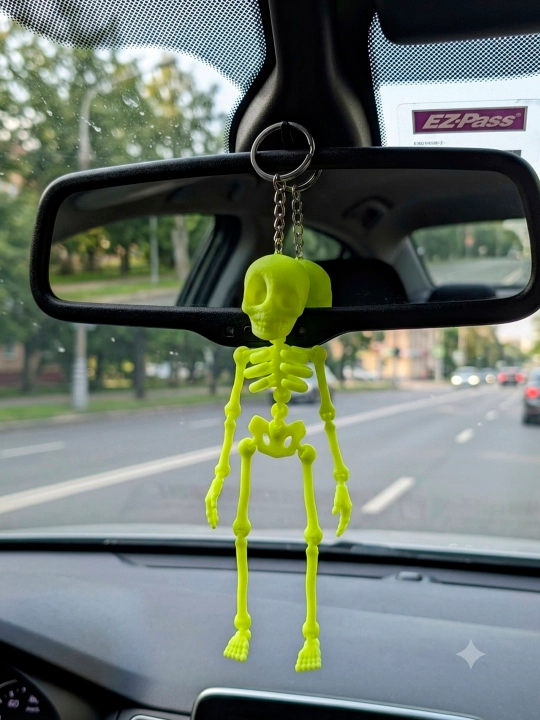 Подвижная игрушка скелет, брелок подвижный для ключей, на сумку, на рюкзак