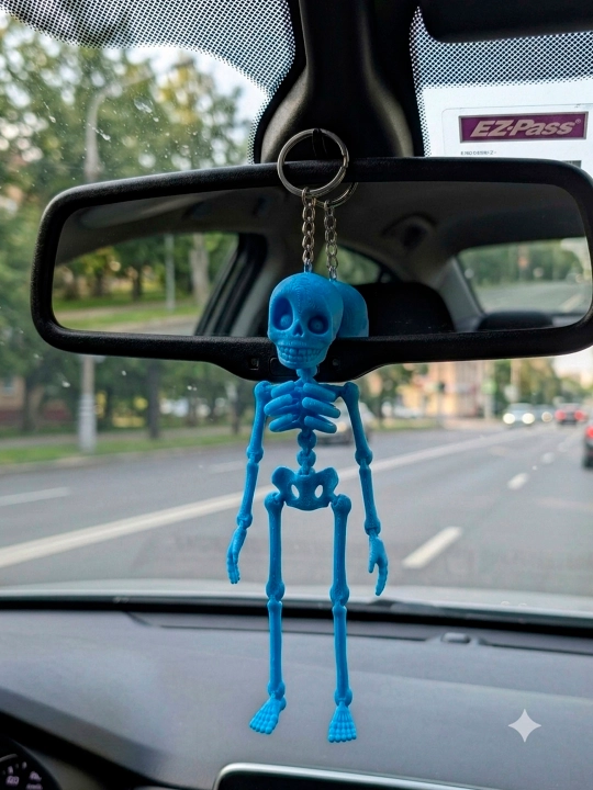 Подвижная игрушка скелет, брелок подвижный для ключей, на сумку, на рюкзак