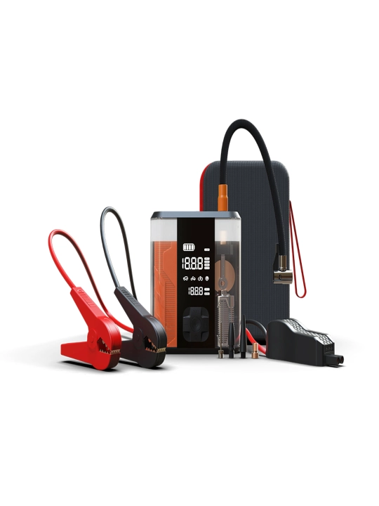 WiWU CG201 Car Guardian – 4 ta 1 ta avtomobil uchun starter batareyasi, kompressor, chiroq