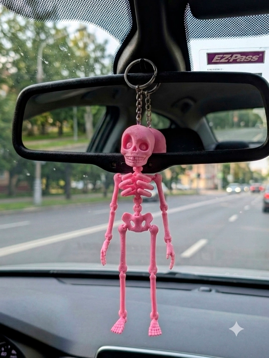Подвижная игрушка скелет, брелок подвижный для ключей, на сумку, на рюкзак